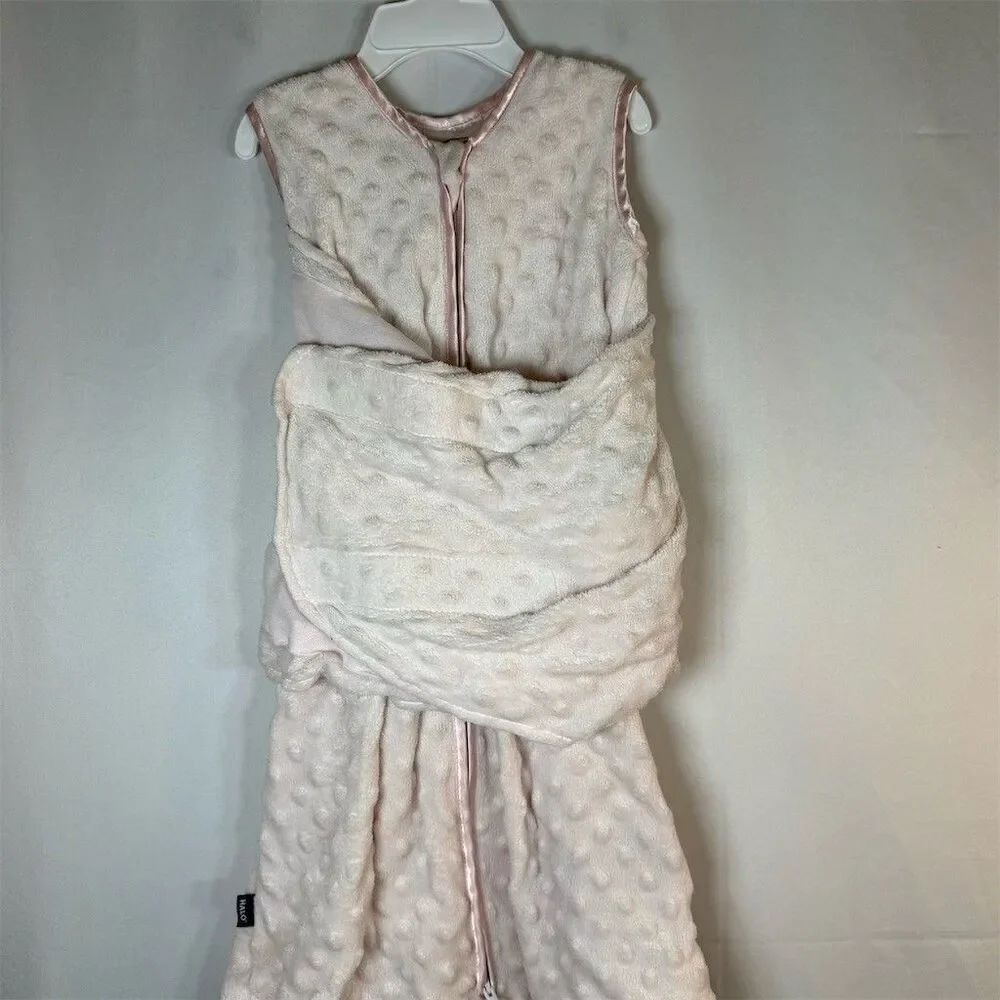 HALO SleepSack Swaddle Wearable Blanket Pink Trim Small 3-6 Months